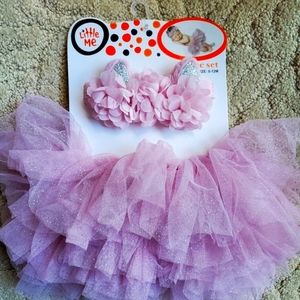 BNWT Little Me 2pc Cat ears Tutu Costume  |  Size 0-12 months | Little girls